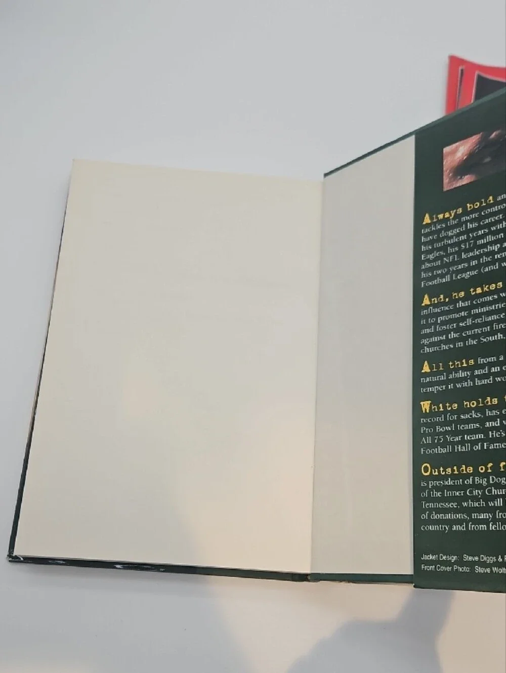 Reggie White In The Trenches Hardcover Book - Black/White Cover